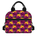Cute Halloween Pumpkin Witch Print Insulated Lunch Bag