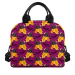 Cute Halloween Pumpkin Witch Print Insulated Lunch Bag