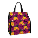 Cute Halloween Pumpkin Witch Print Insulated Lunch Tote