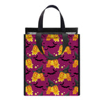 Cute Halloween Pumpkin Witch Print Insulated Lunch Tote