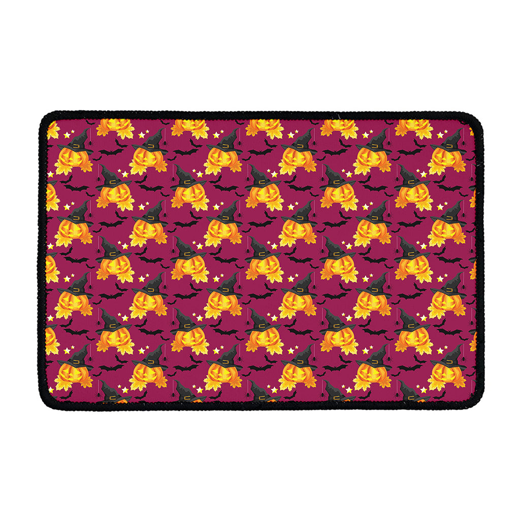 Cute Halloween Pumpkin Witch Print Kitchen Mat