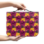 Cute Halloween Pumpkin Witch Print Leather Bible Cover