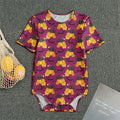 Cute Halloween Pumpkin Witch Print Men's Bodysuit