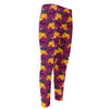 Cute Halloween Pumpkin Witch Print Men's Compression Pants