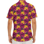 Cute Halloween Pumpkin Witch Print Men's Deep V-Neck Shirt