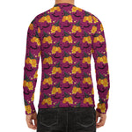 Cute Halloween Pumpkin Witch Print Men's Long Sleeve Rash Guard