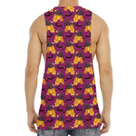 Cute Halloween Pumpkin Witch Print Men's Muscle Tank Top