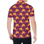 Cute Halloween Pumpkin Witch Print Men's Shirt