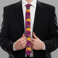 Cute Halloween Pumpkin Witch Print Necktie