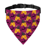 Cute Halloween Pumpkin Witch Print Over The Collar Dog Bandana