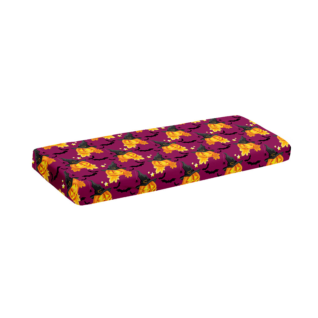 Cute Halloween Pumpkin Witch Print Piano Keyboard Cover