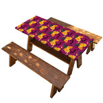 Cute Halloween Pumpkin Witch Print Picnic Table Cover