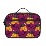 Cute Halloween Pumpkin Witch Print Portable Lunch Bag