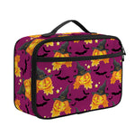 Cute Halloween Pumpkin Witch Print Portable Lunch Bag