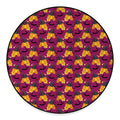 Cute Halloween Pumpkin Witch Print Round Floor Mat