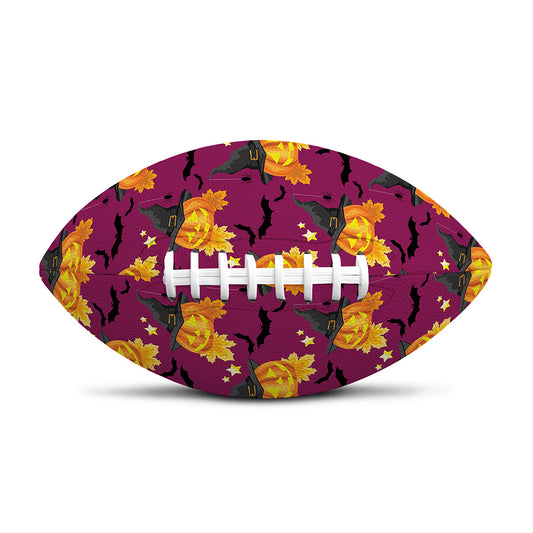 Cute Halloween Pumpkin Witch Print Rugby Ball