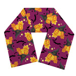 Cute Halloween Pumpkin Witch Print Scarf
