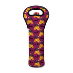 Cute Halloween Pumpkin Witch Print Single Neoprene Wine Tote