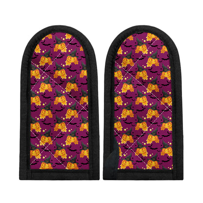 Cute Halloween Pumpkin Witch Print Skillet Handle Cover