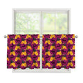Cute Halloween Pumpkin Witch Print Tier Curtains