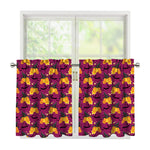Cute Halloween Pumpkin Witch Print Tier Curtains