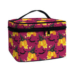 Cute Halloween Pumpkin Witch Print Travel Makeup Bag