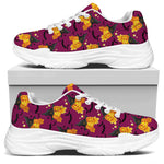 Cute Halloween Pumpkin Witch Print White Chunky Shoes
