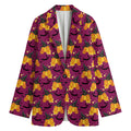 Cute Halloween Pumpkin Witch Print Women's Blazer