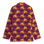 Cute Halloween Pumpkin Witch Print Women's Blazer