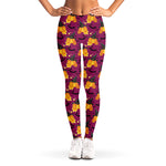 Cute Halloween Pumpkin Witch Print Women's Leggings