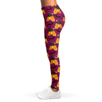 Cute Halloween Pumpkin Witch Print Women's Leggings