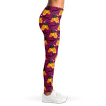Cute Halloween Pumpkin Witch Print Women's Leggings
