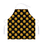 Cute Hamburger Pattern Print Adjustable Apron
