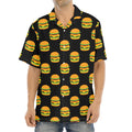 Cute Hamburger Pattern Print Aloha Shirt