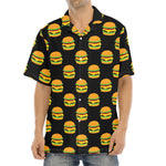 Cute Hamburger Pattern Print Aloha Shirt