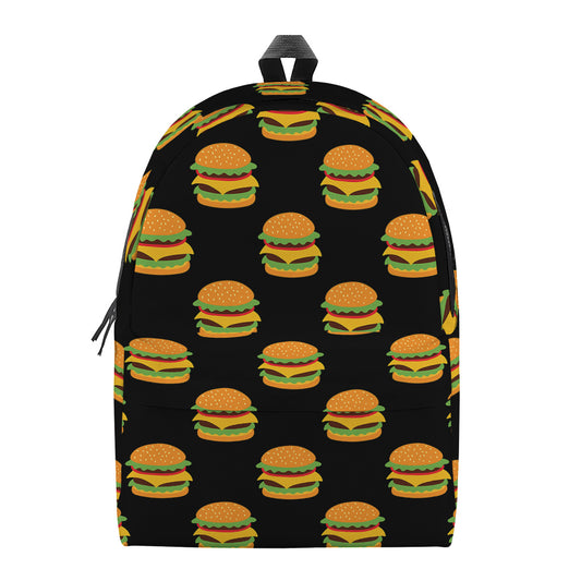 Cute Hamburger Pattern Print Backpack