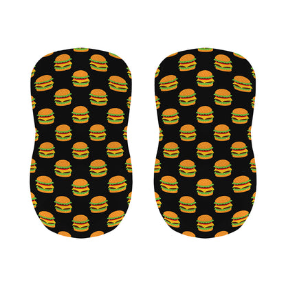 Cute Hamburger Pattern Print Bar Stool Covers
