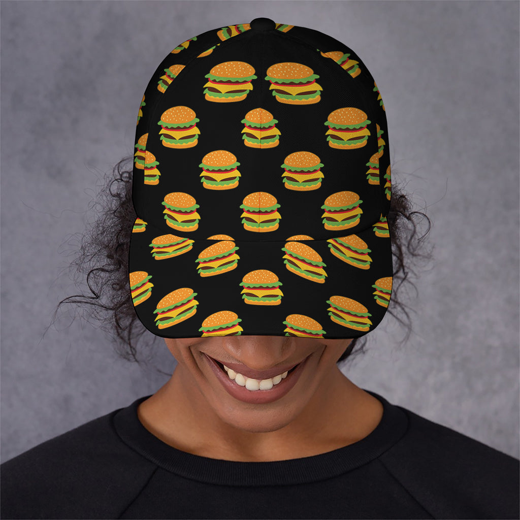 Cute Hamburger Pattern Print Baseball Cap