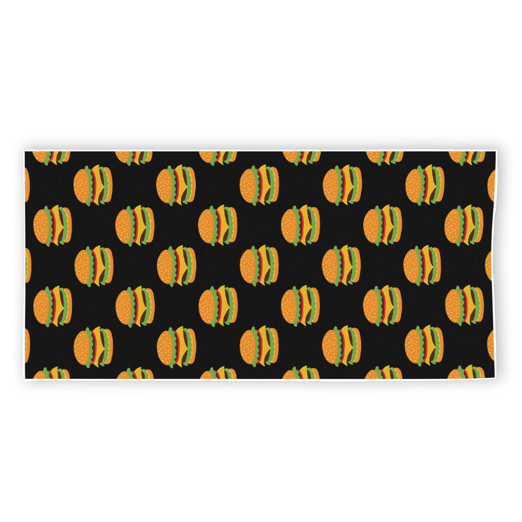 Cute Hamburger Pattern Print Beach Towel