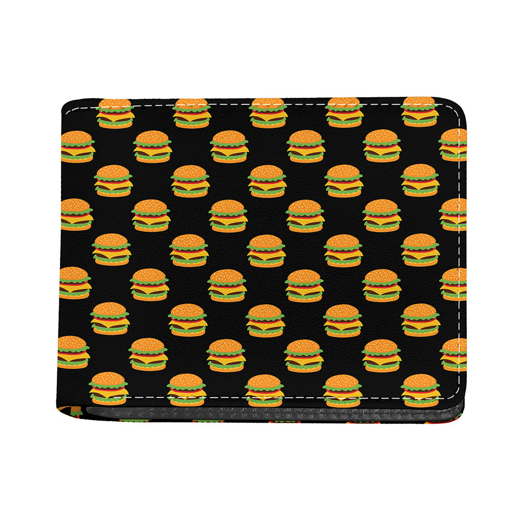Cute Hamburger Pattern Print Bifold Wallet
