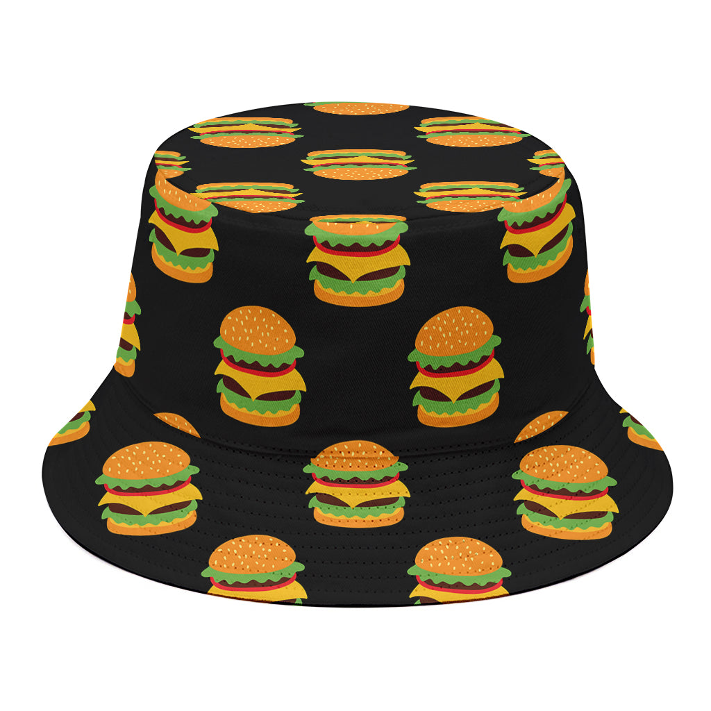 Cute Hamburger Pattern Print Bucket Hat