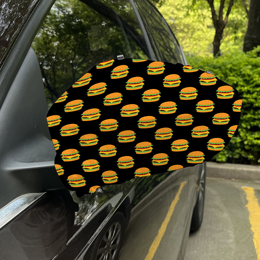 Cute Hamburger Pattern Print Car Side Mirror Covers