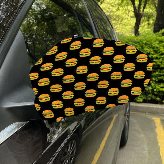 Cute Hamburger Pattern Print Car Side Mirror Covers