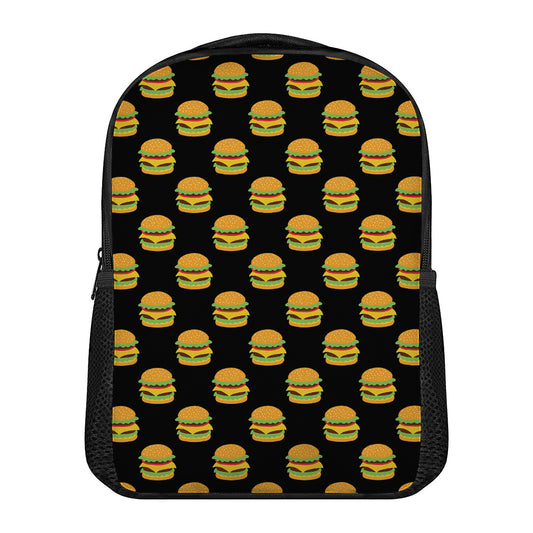Cute Hamburger Pattern Print Casual Backpack