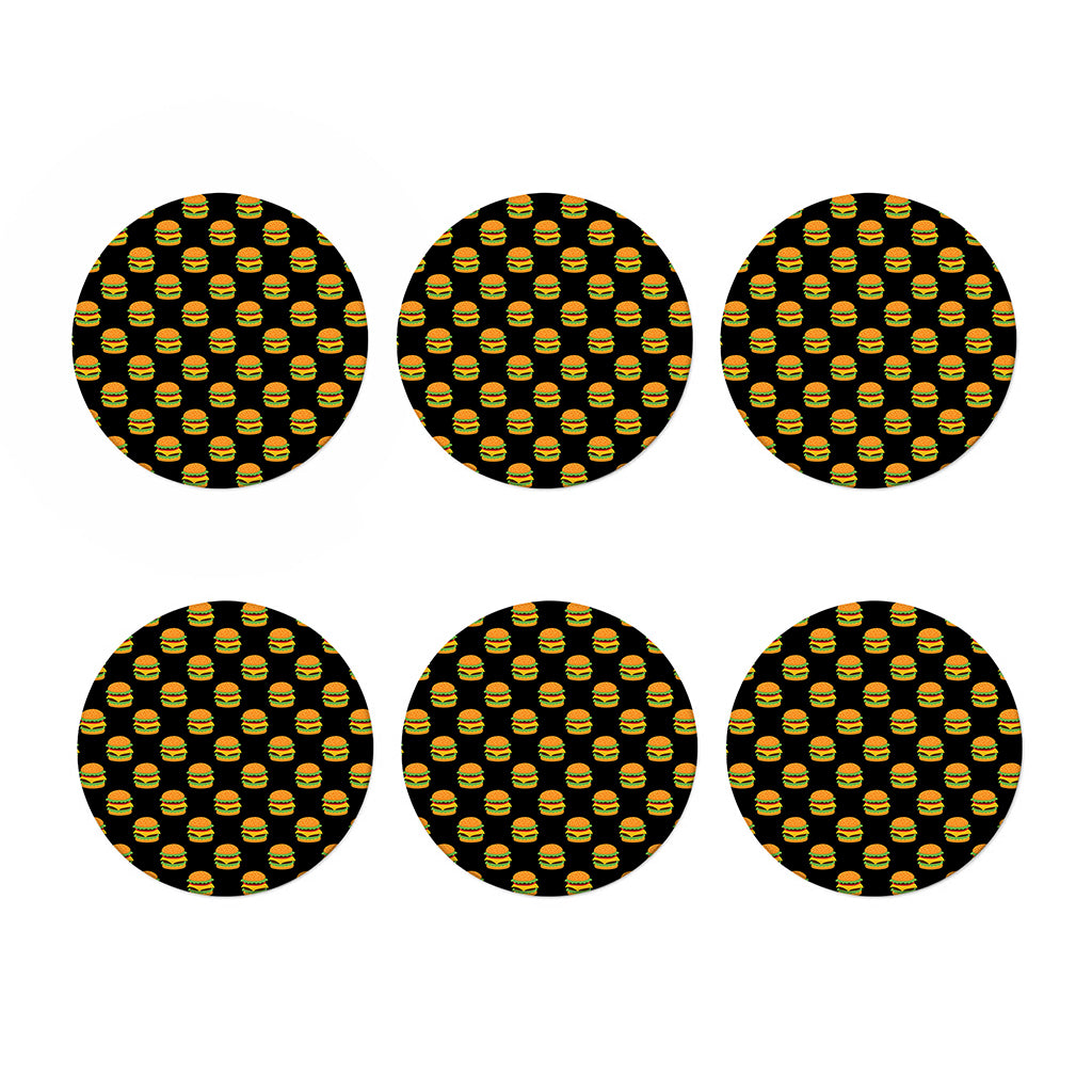 Cute Hamburger Pattern Print Coaster Set