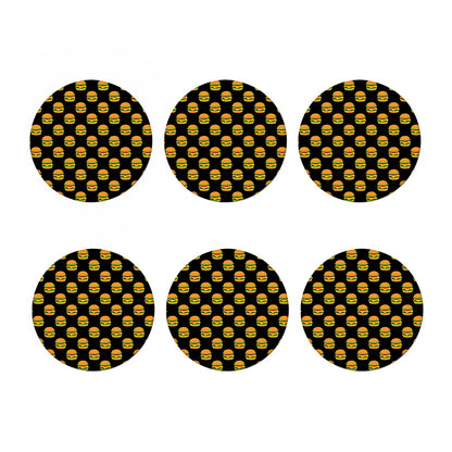 Cute Hamburger Pattern Print Coaster Set