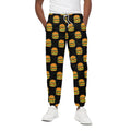 Cute Hamburger Pattern Print Cotton Sweatpants