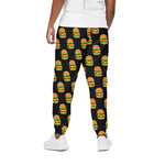 Cute Hamburger Pattern Print Cotton Pants
