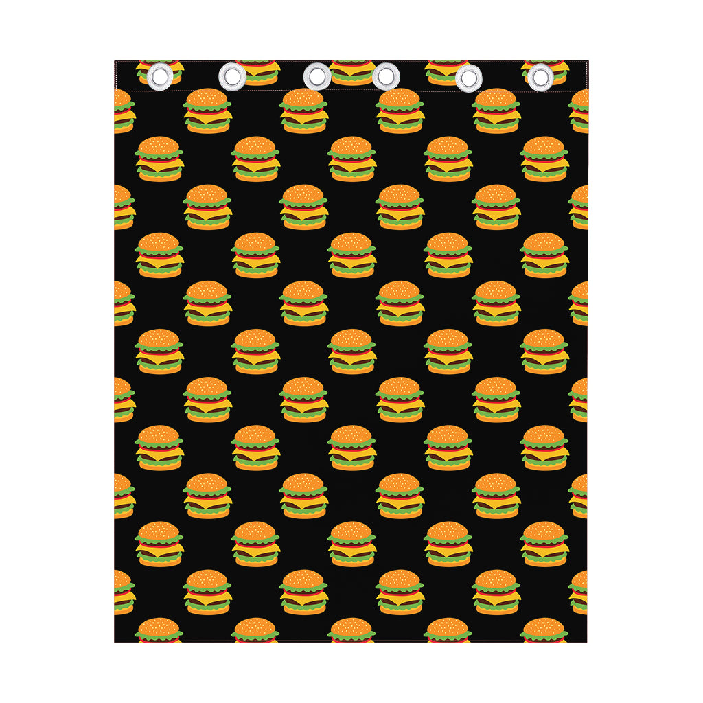 Cute Hamburger Pattern Print Curtain