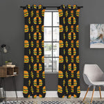 Cute Hamburger Pattern Print Curtain